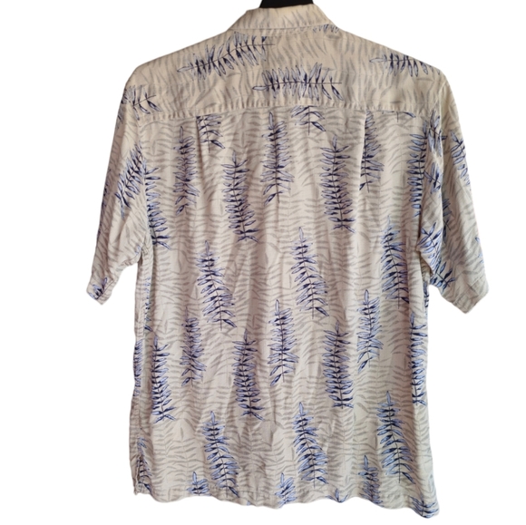 IZOD GOLF Hawaiian Floral 100% Silk Short Sleeve - Picture 4 of 4